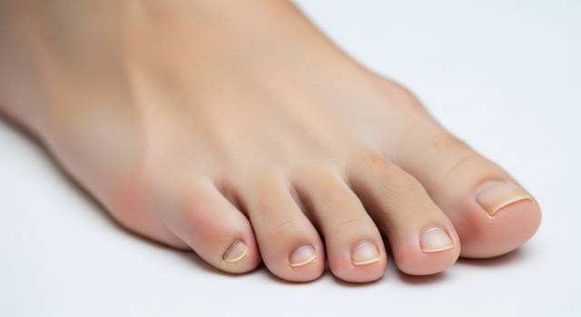 톱 무좀 두꺼워진 발톱 각질층 비교