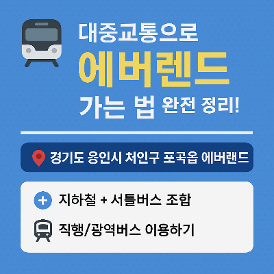 대중교통 에버랜드 가는법