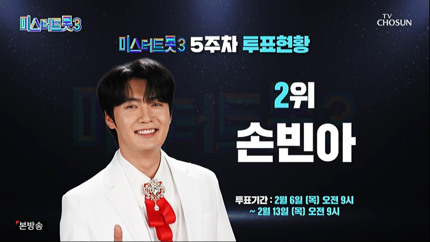 미스터트롯3 5주차 투표현황