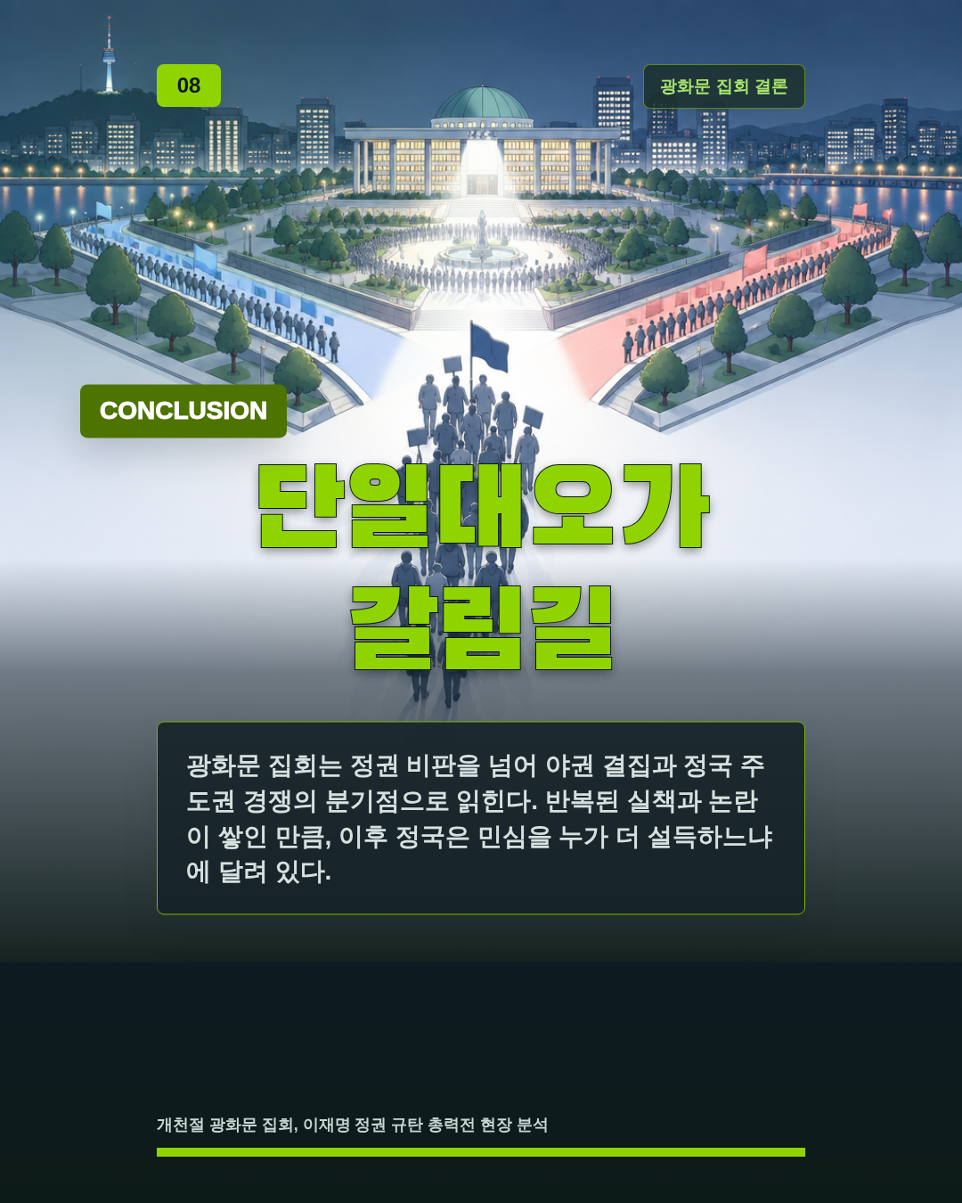 단일대오가 갈림길