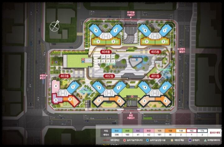 대전 힐스테이트 선화 더와이즈 단지배치도 안내