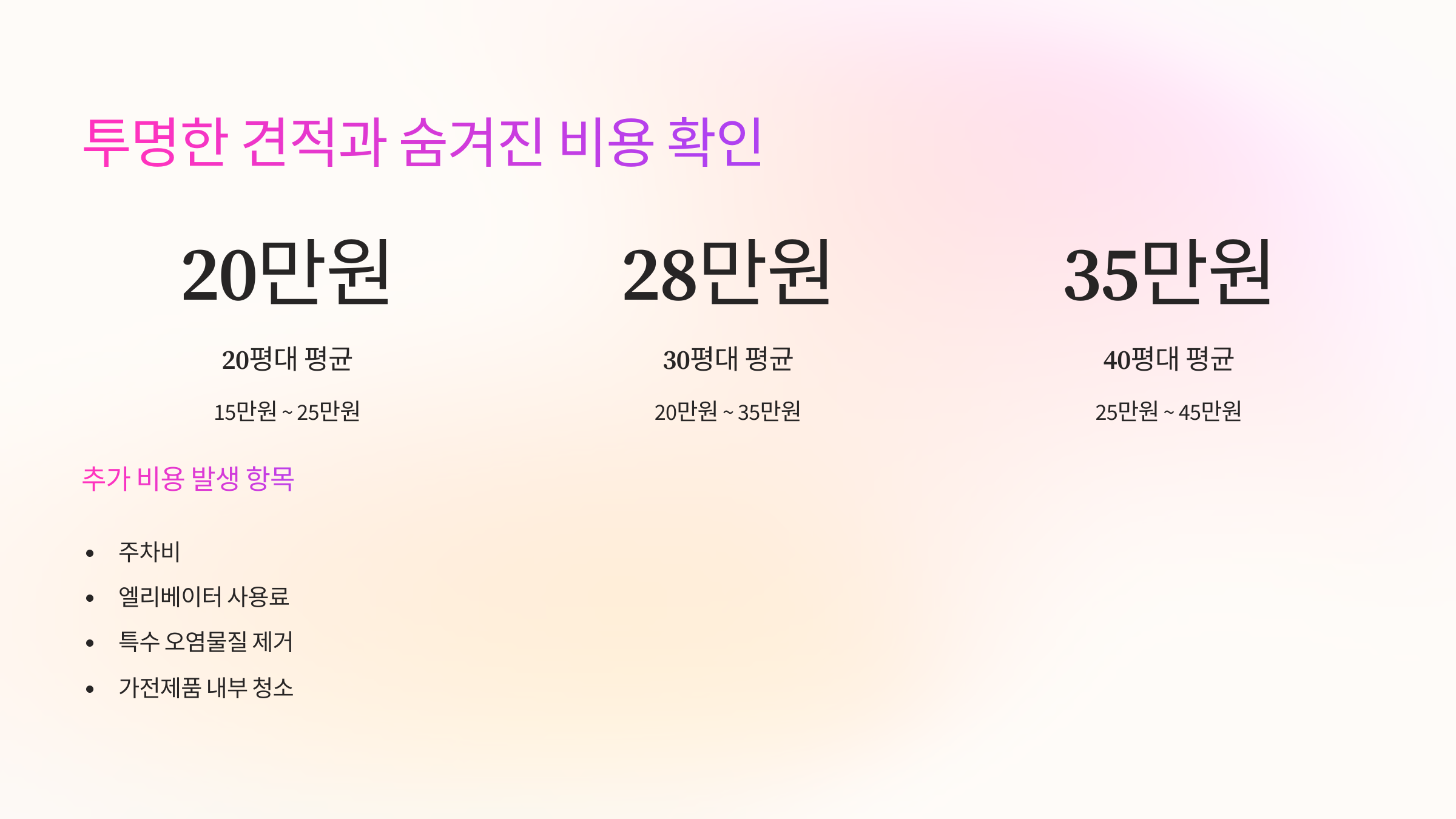 완주 입주청소 비용 파악하기