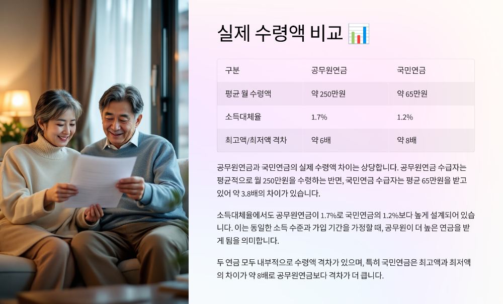 공무원연금 vs 국민연금, 20년 후 받는 금액 차이 실사례로 정리