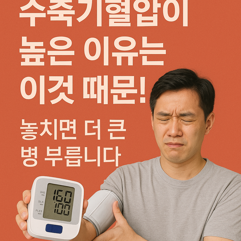 수축기혈압이 높은 이유는 이것 때문! 놓치면 더 큰 병 부릅니다