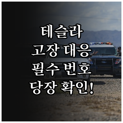 테슬라 차량 고장 대응을 위한 고객센..