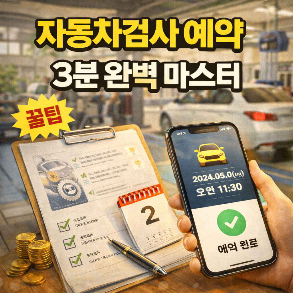 자동차검사 예약하러 가기