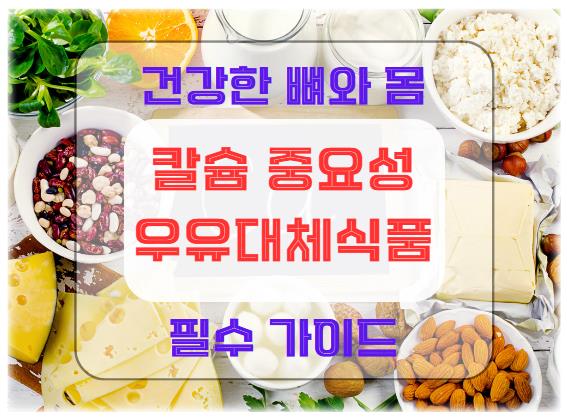 칼슘의 중요성과 우유 대체 식품: 건강한 뼈와 몸을 위한 필수 가이드