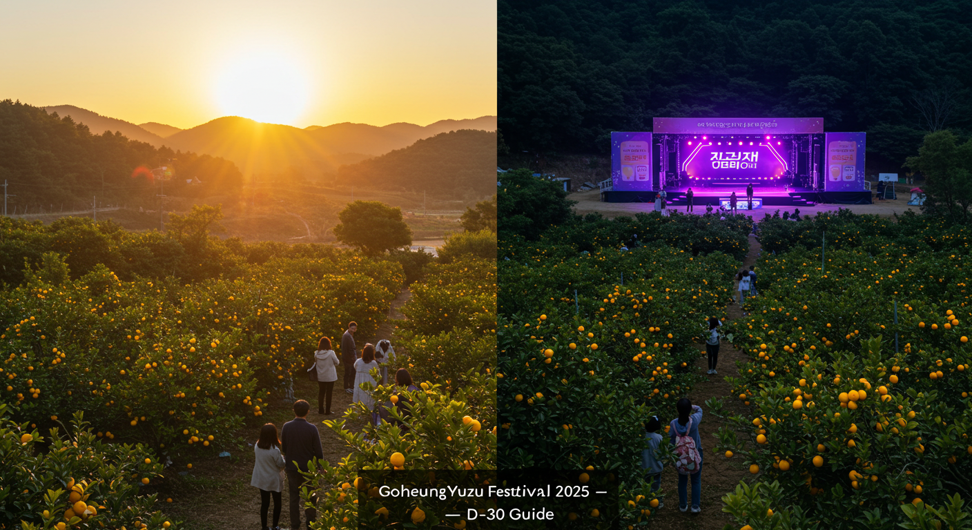 &ldquo;D-30 지금이 찬스! 2025 고흥유자축제, 이렇게 준비하면 200% 즐긴다&rdquo;