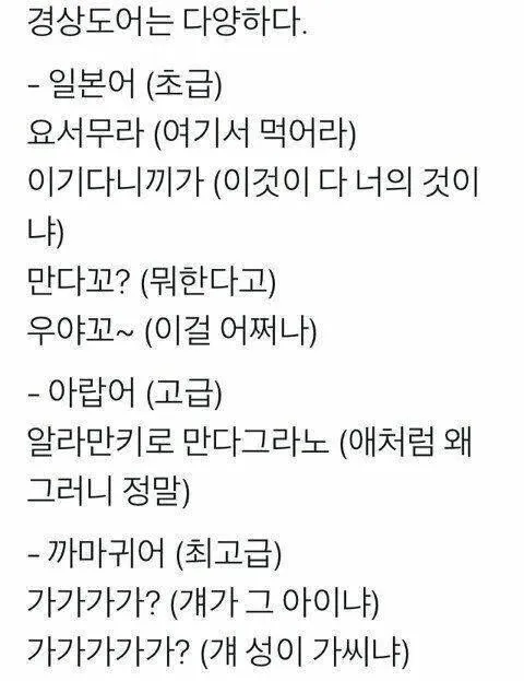 경상도 사투리 입문 부산 대구 말투 차이 비교_2