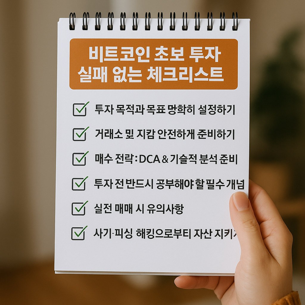비트코인 초보 투자 실패 없는 체크리스트