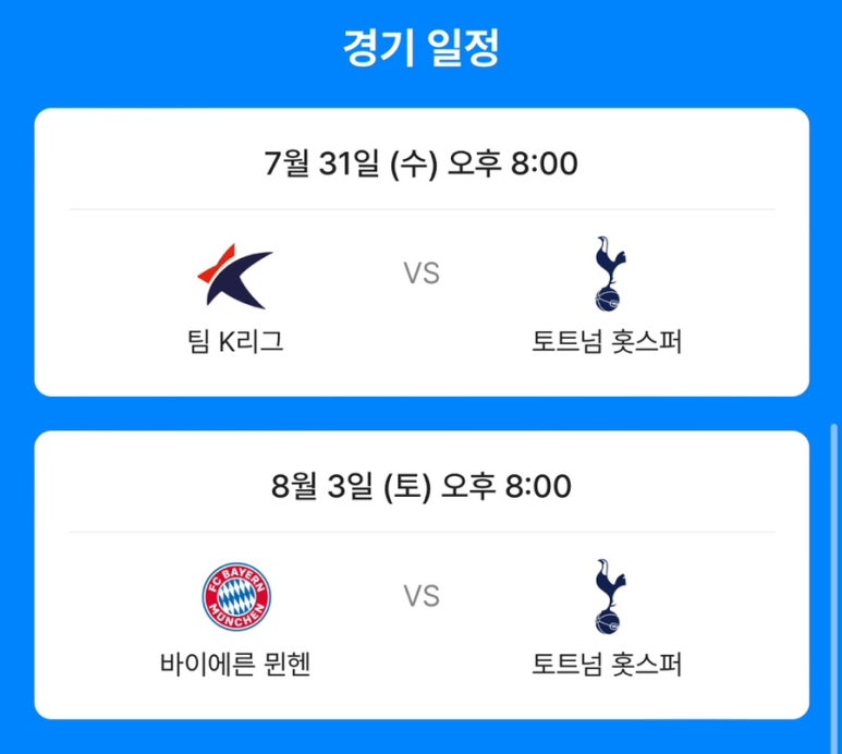 경기일정