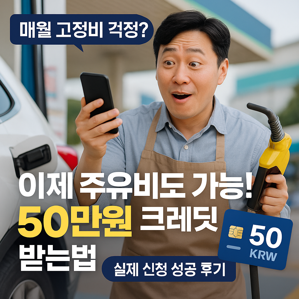 이제 주유비도 가능! 소상공인 50만원 크레딧 신청법