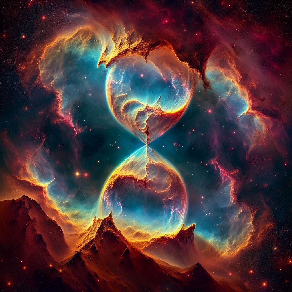 파리자리 모래시계 성운, 빛과 색의 조화