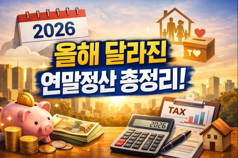 2026 연말정산 달라진 점 총정리