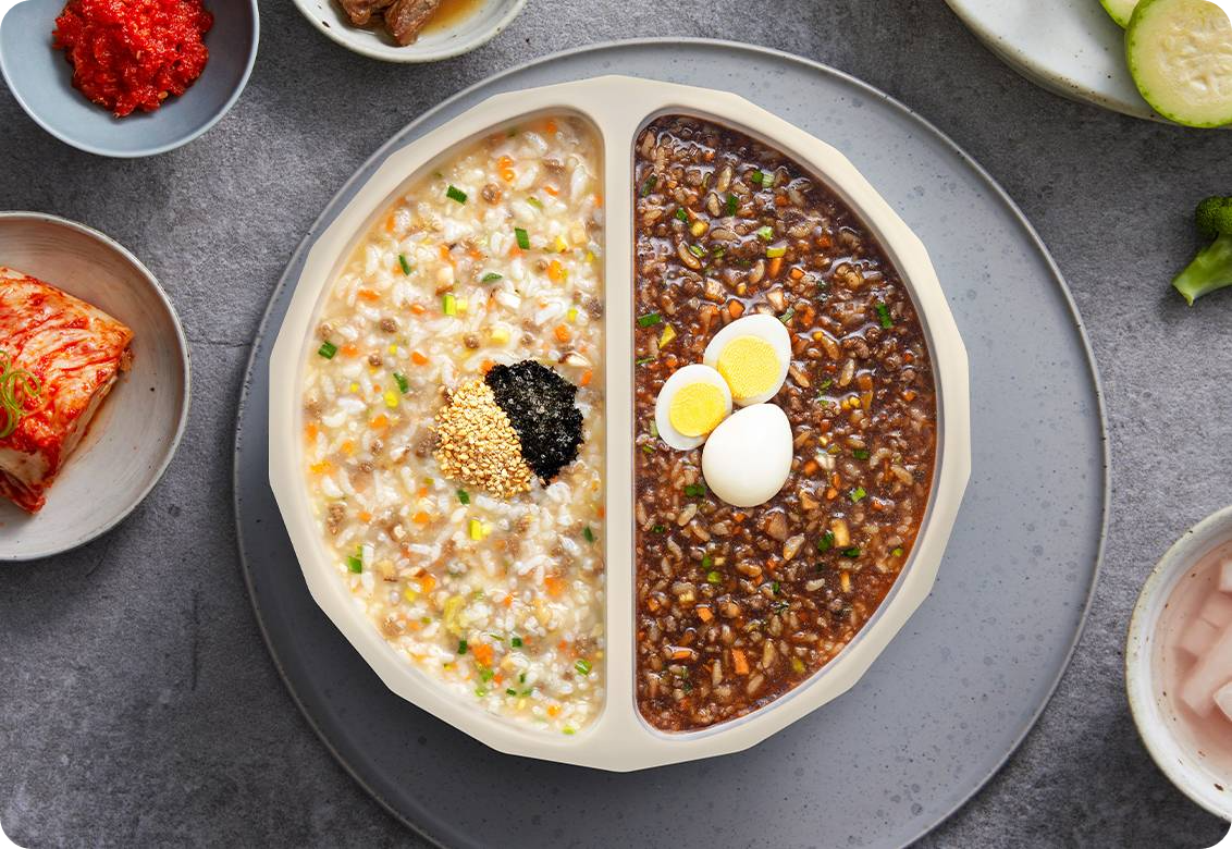 본죽 짜장&쇠고기야채쮹