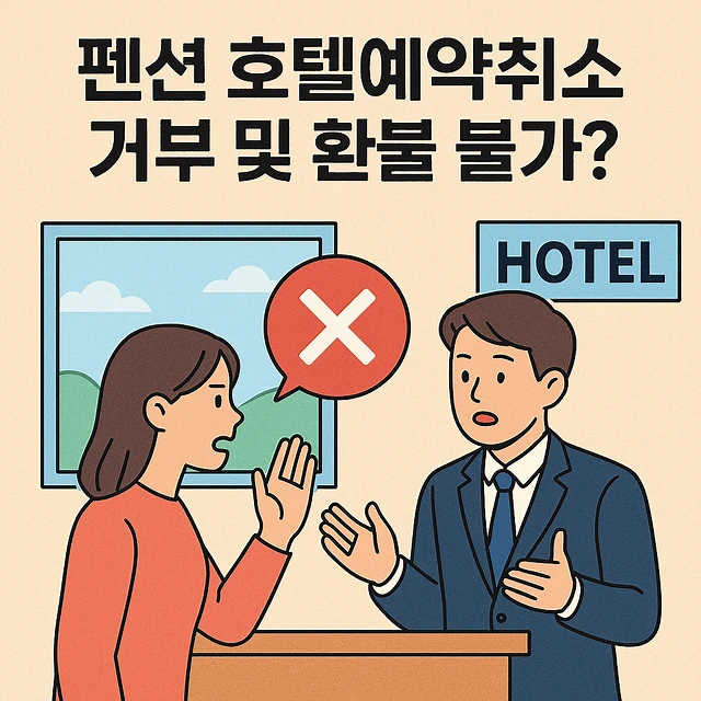 펜션호텔예약취소,환불불가