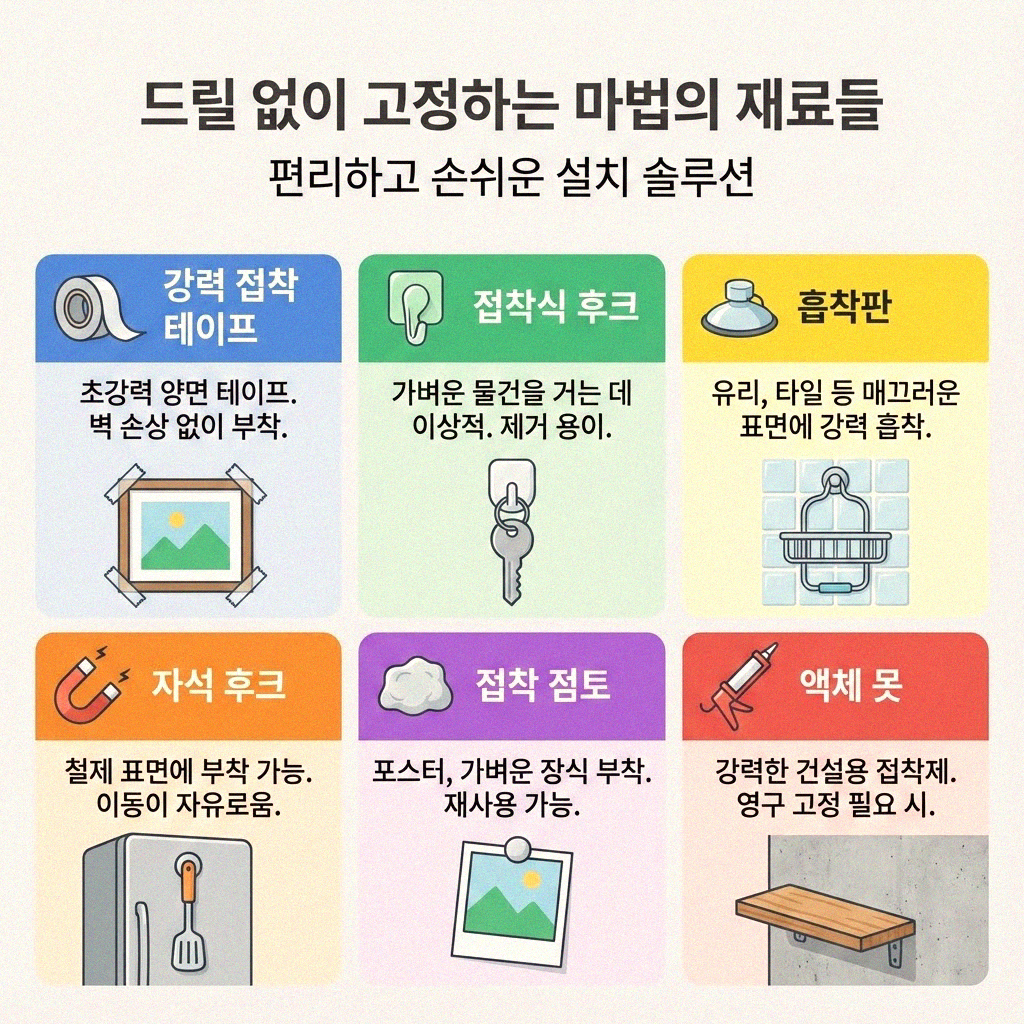 욕실 수건걸이 흔들릴 때 드릴 없이 뚝딱 고정하는 법