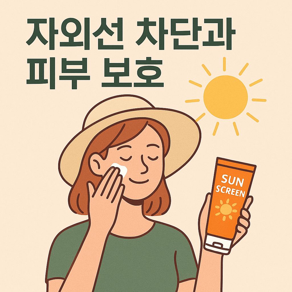 중년 자외선 차단과 피부 보호