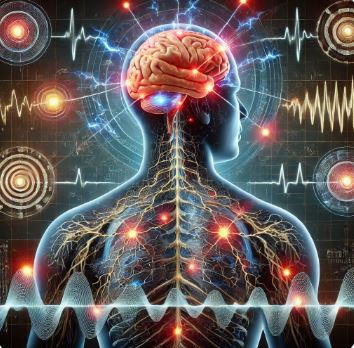 뇌가 통증을 어떻게 인지하고 그에 따라 변화하는 지를 보여주는 생성형 이미지