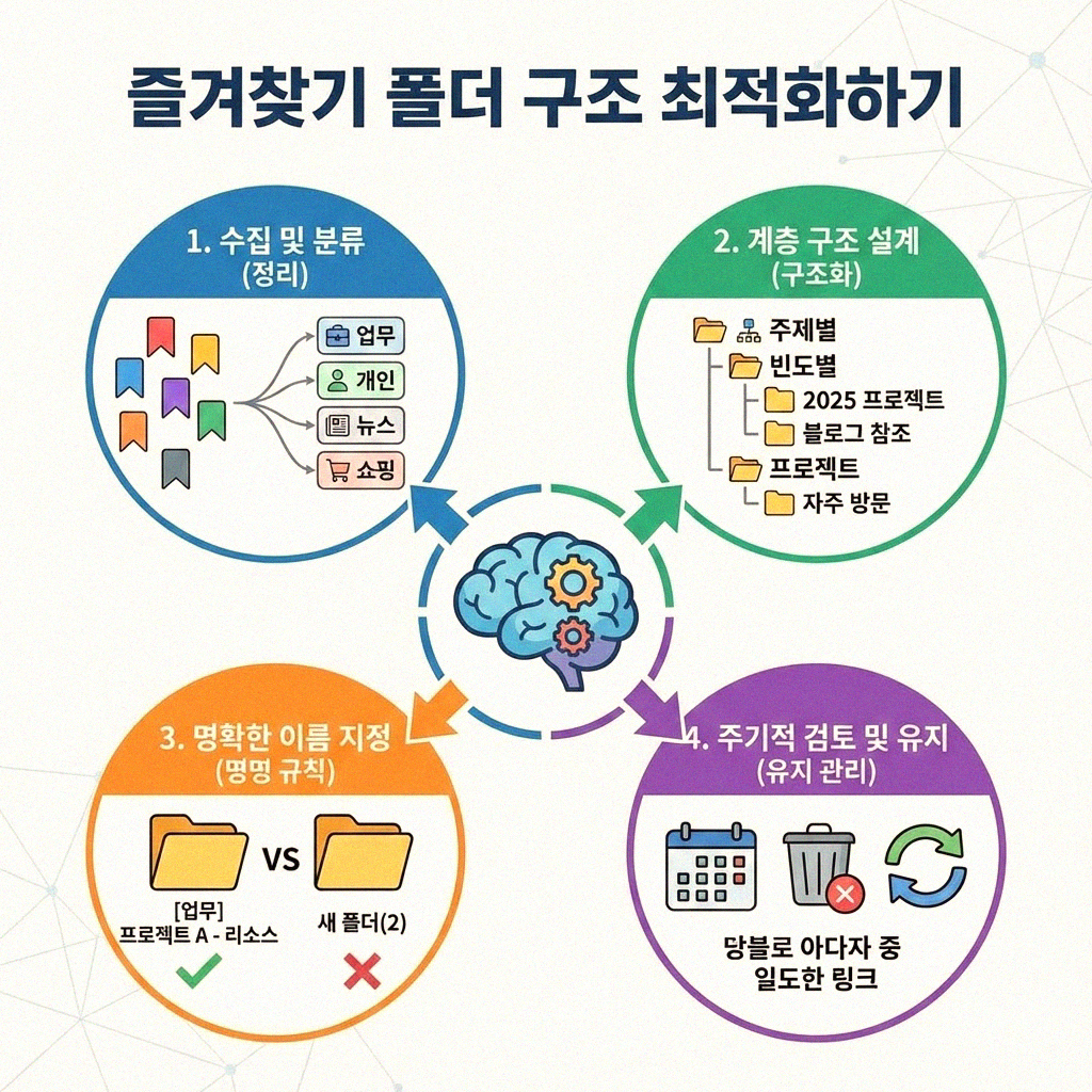 엣지 브라우저 즐겨찾기 깔끔하게 관리하는 방법