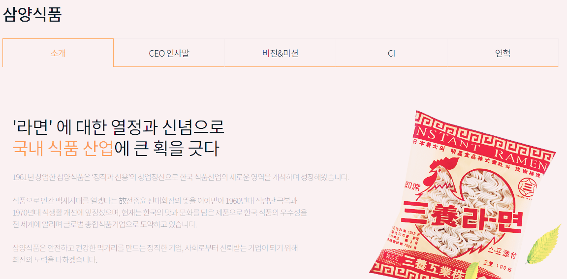 음식료 관련주 삼양식품 배당금 주가 전망