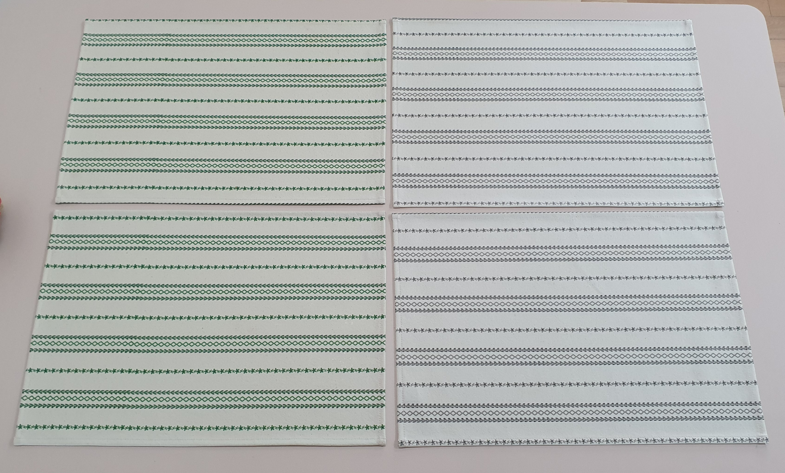 방수-식탁-매트-녹색-회색