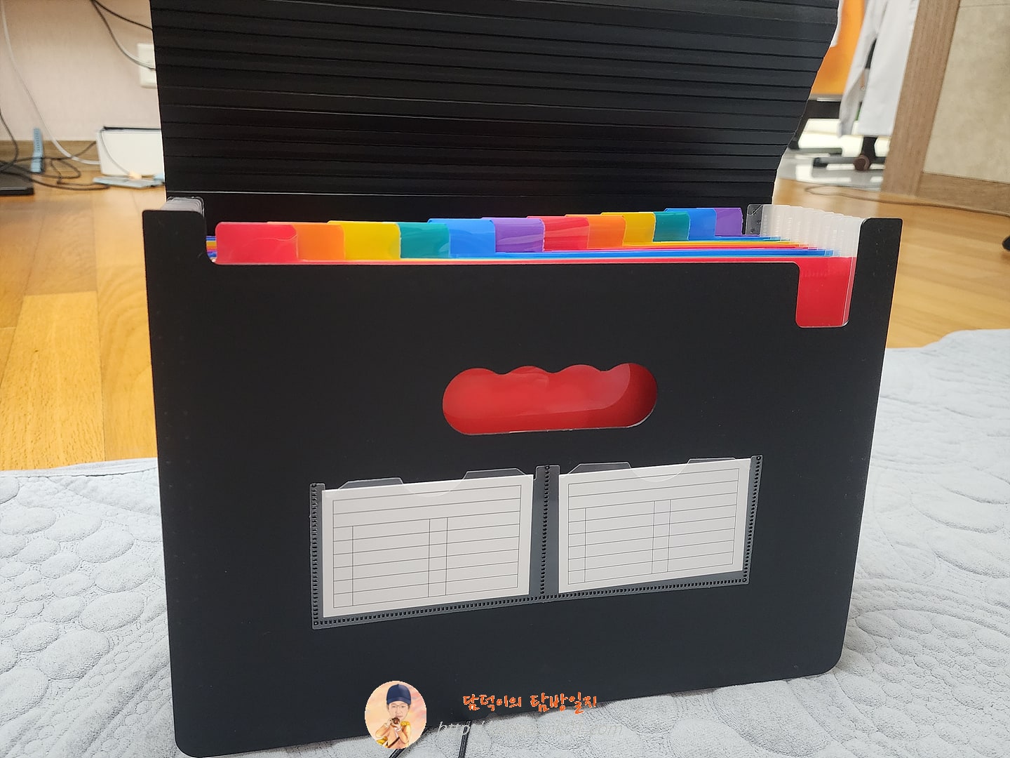 대용량 휴대용 아코디언 파일 박스, 확장 파일 폴더, 교실 사무실용, A4 크기, 12 포켓