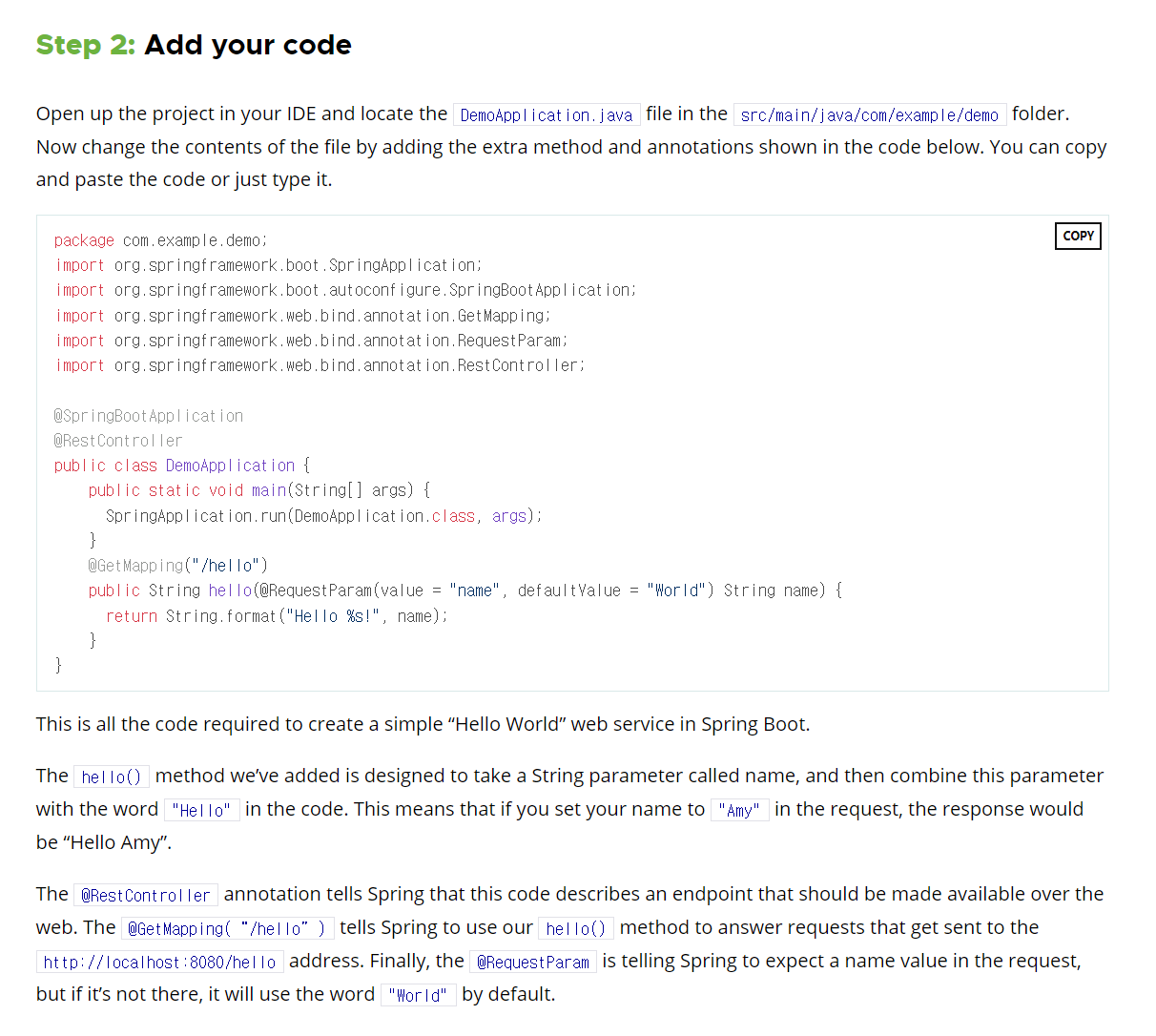add your code