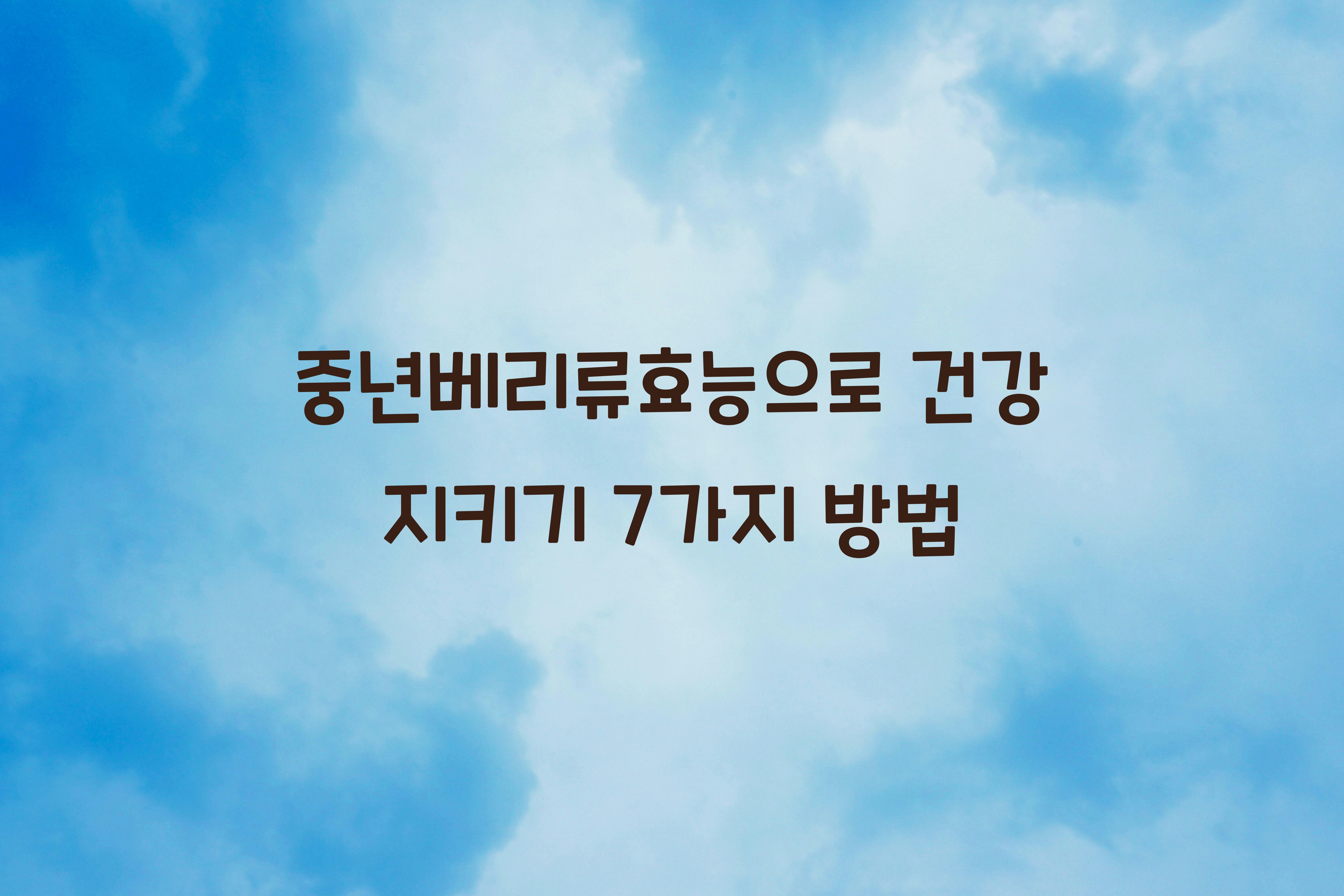 중년베리류효능