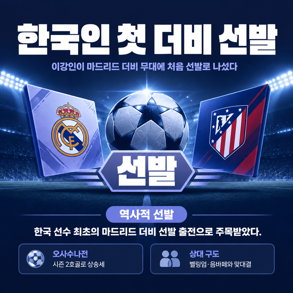 한국인 첫 더비 선발