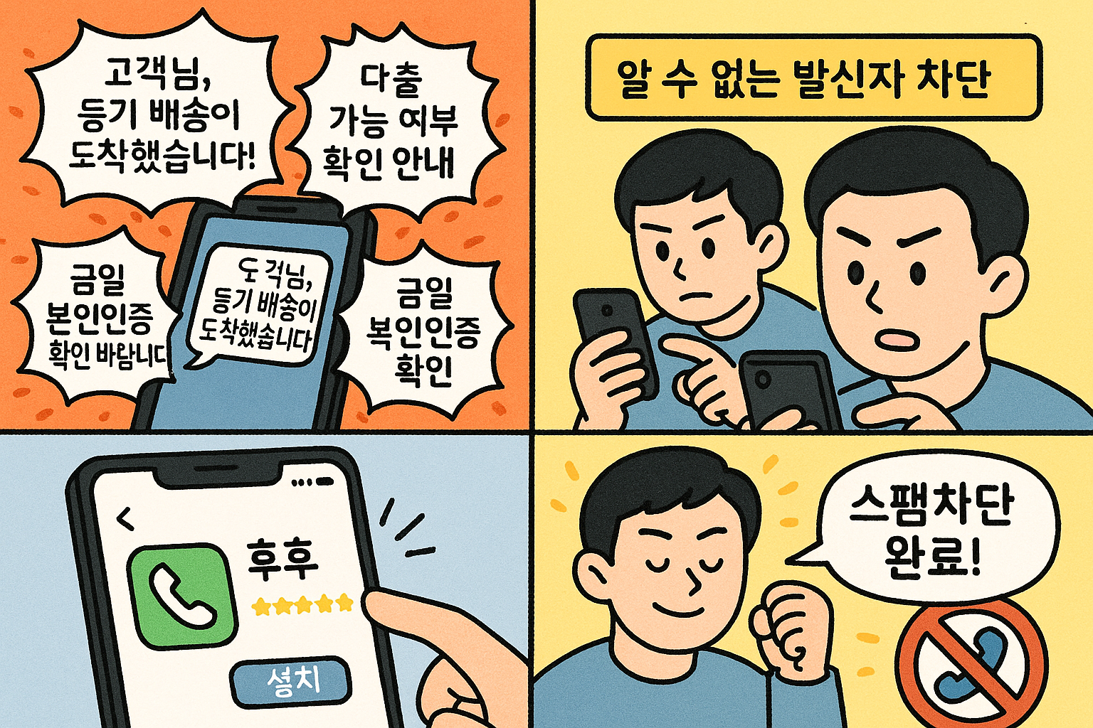 스팸 문자, 스팸 전화 완벽 차단하는 방법