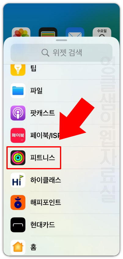 피트니스 위젯