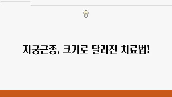 자궁근종 크기별 치료방법 정리