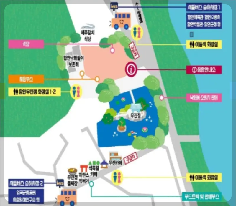 함안 낙화놀이 행사장 안내도