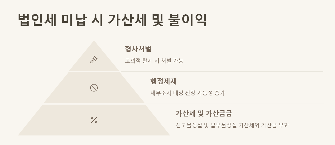 법인세 미납 시 가산세 및 불이익