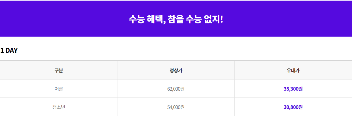 2024-수능-수험생-할인-혜택-롯데월드-1일권-할인가격