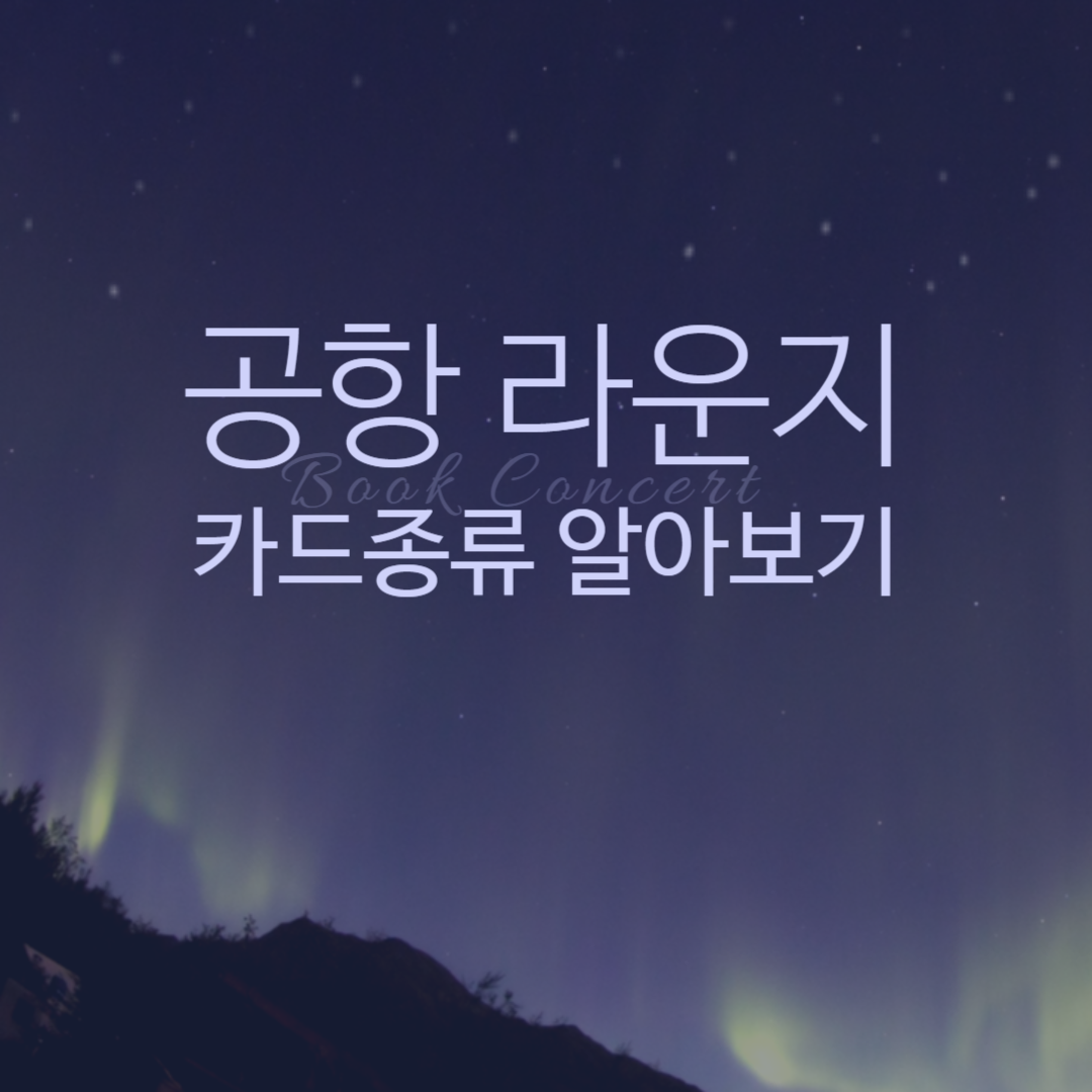 공항라운지 카드종류 알아보기
