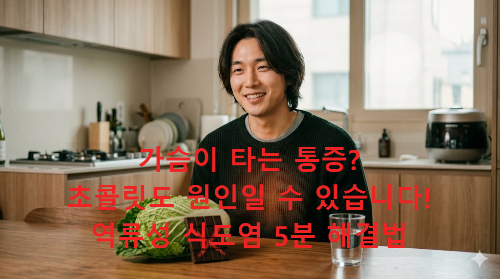 역류성 식도염 증상 원인 및 가슴 쓰림 완화법 안내 이미지