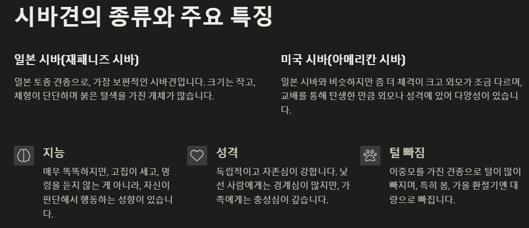 시바견 종류와 특징 관련 사진