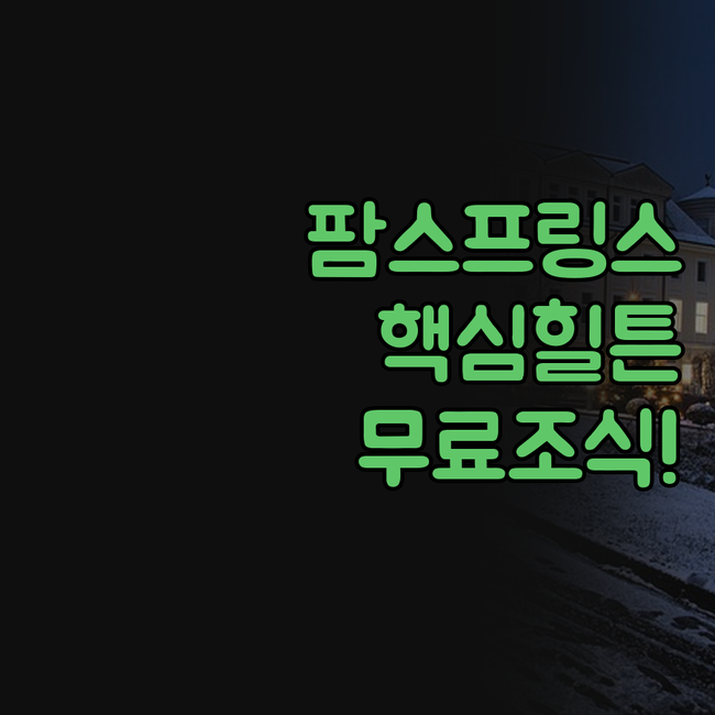 팜스프링스 여행 힐튼 호텔 추천 신축..