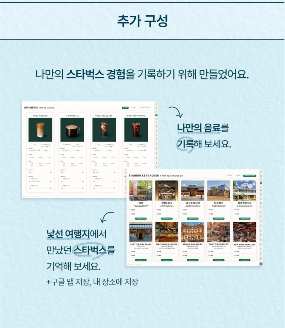 스타벅스 2025년 디지털 플래너 - 스타벅스 트래커 및 나만의 메뉴 기록