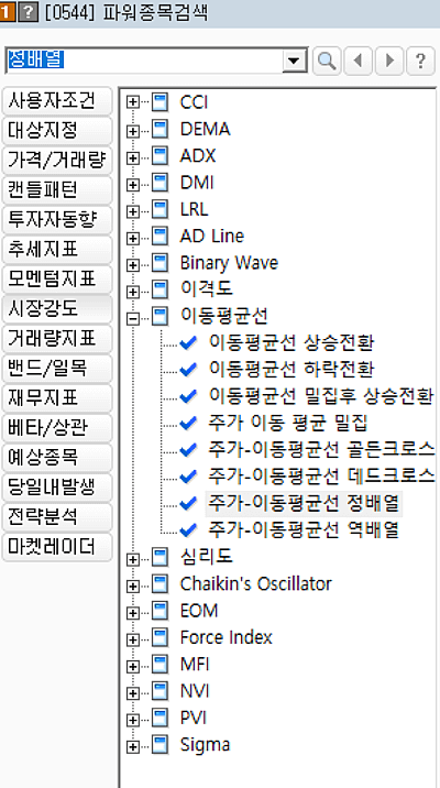 미래에셋증권-파워종목검색