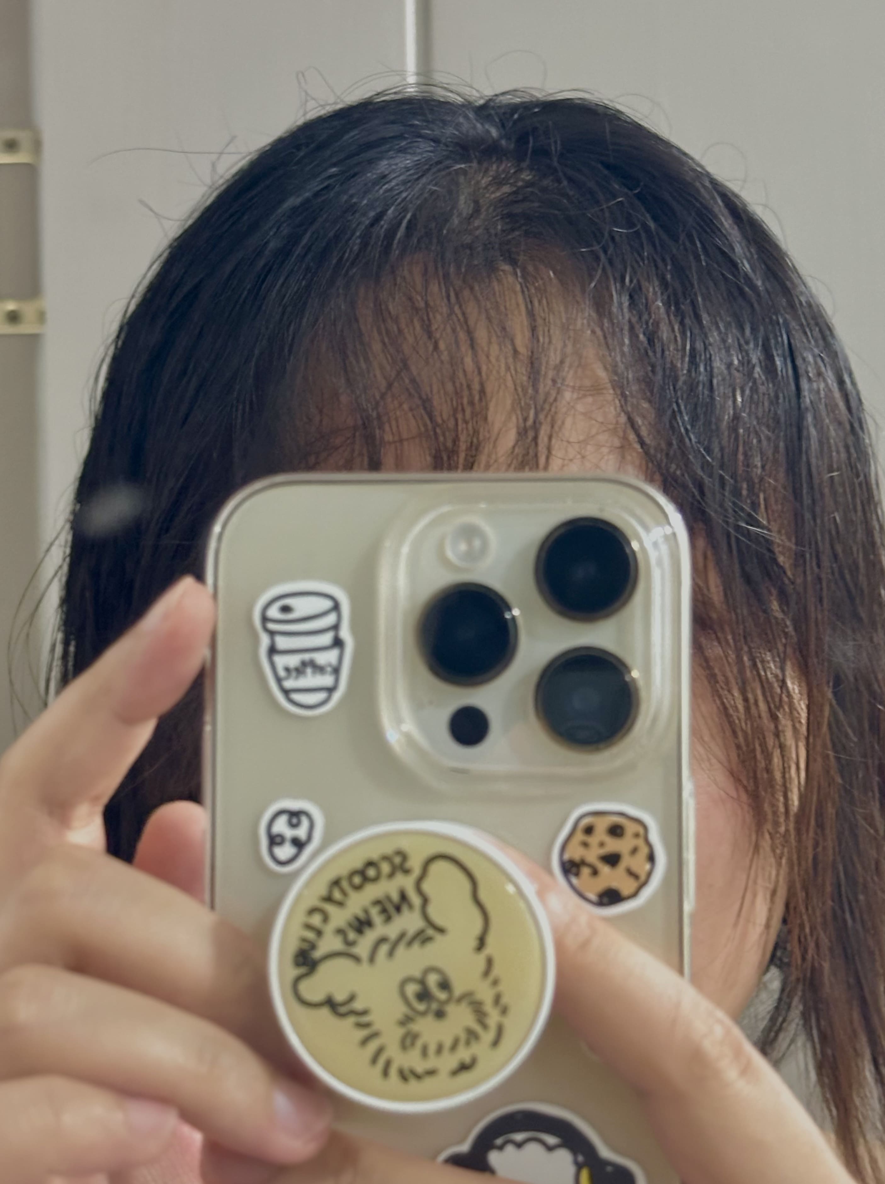 나르카 스트레이트 슬릭 헤어 밀크 바른 후