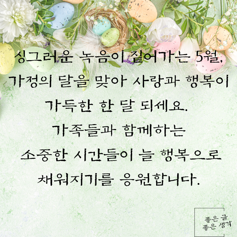 5월 인사말 문구 이미지 모음집 카톡 문자 메세지