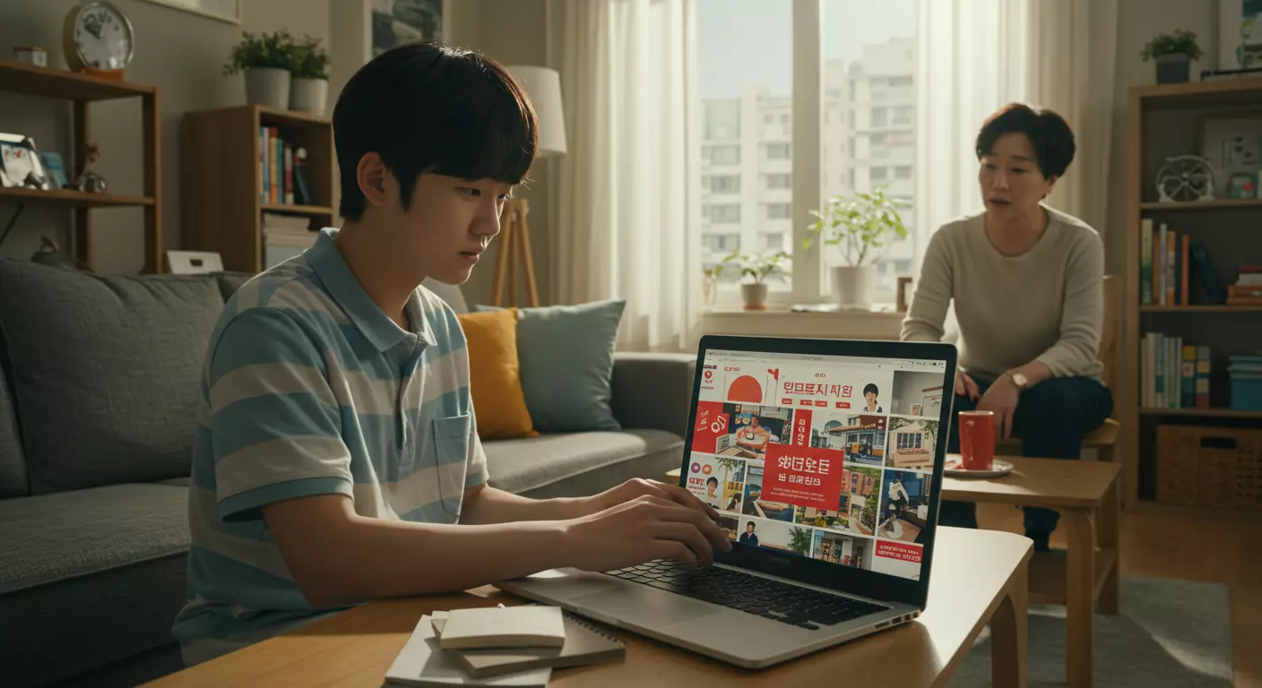 인터넷 쇼핑하고 있는 장면