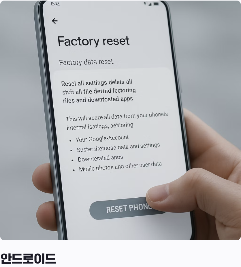2단계: 스마트폰&amp;#44; 기종별 완벽 초기화 방법