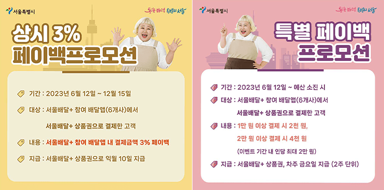 특별 페이백 프로모션 포스터