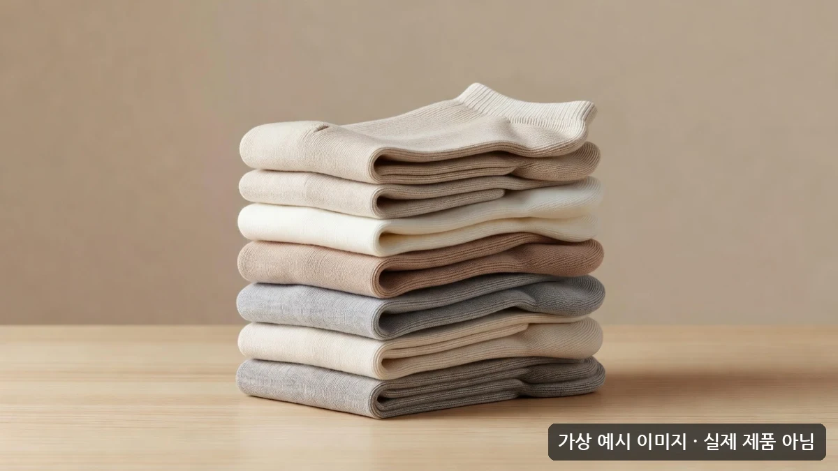 데일리 면양말 묶음 가상 예시