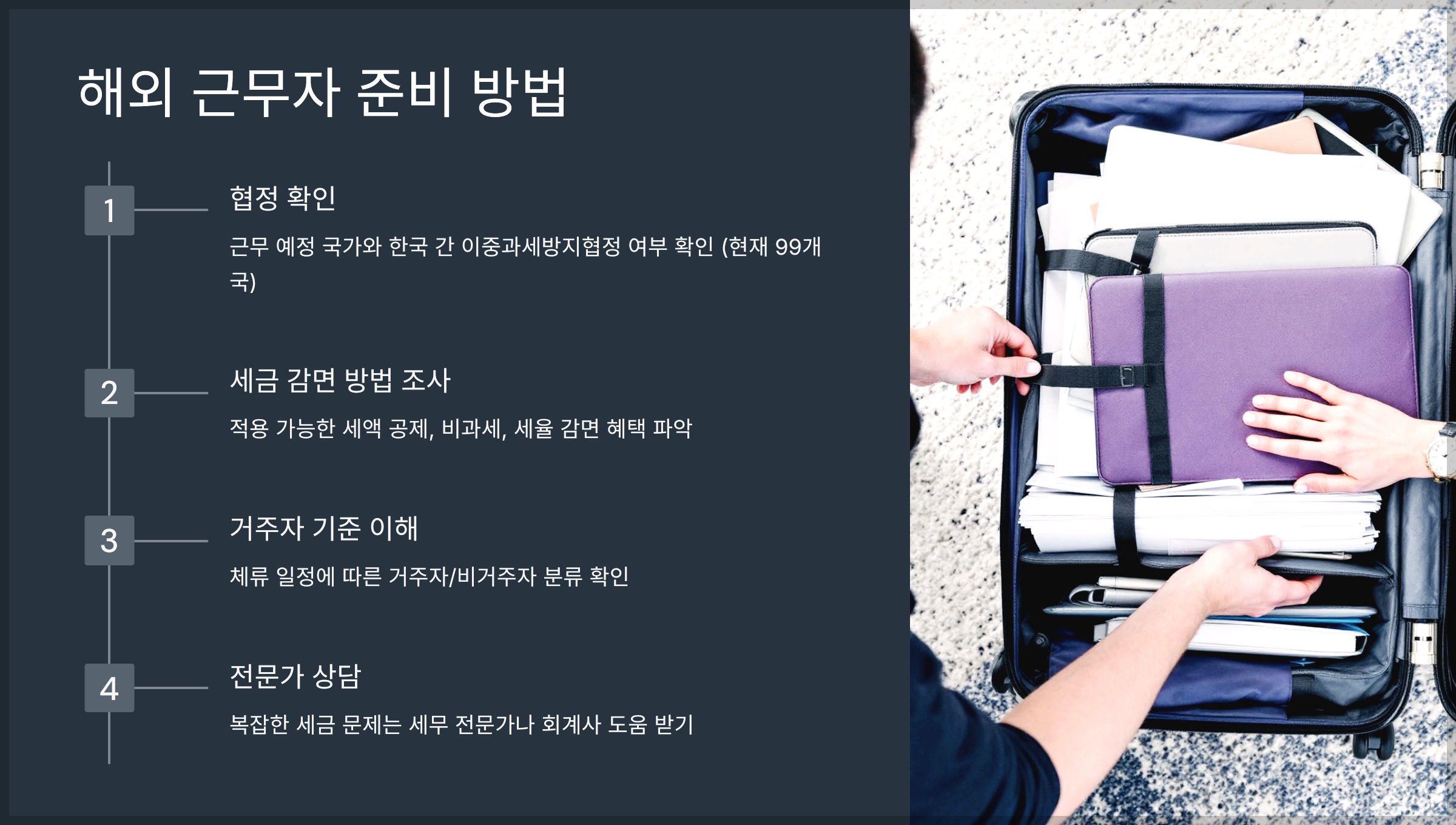 해외 근무자 준비 방법