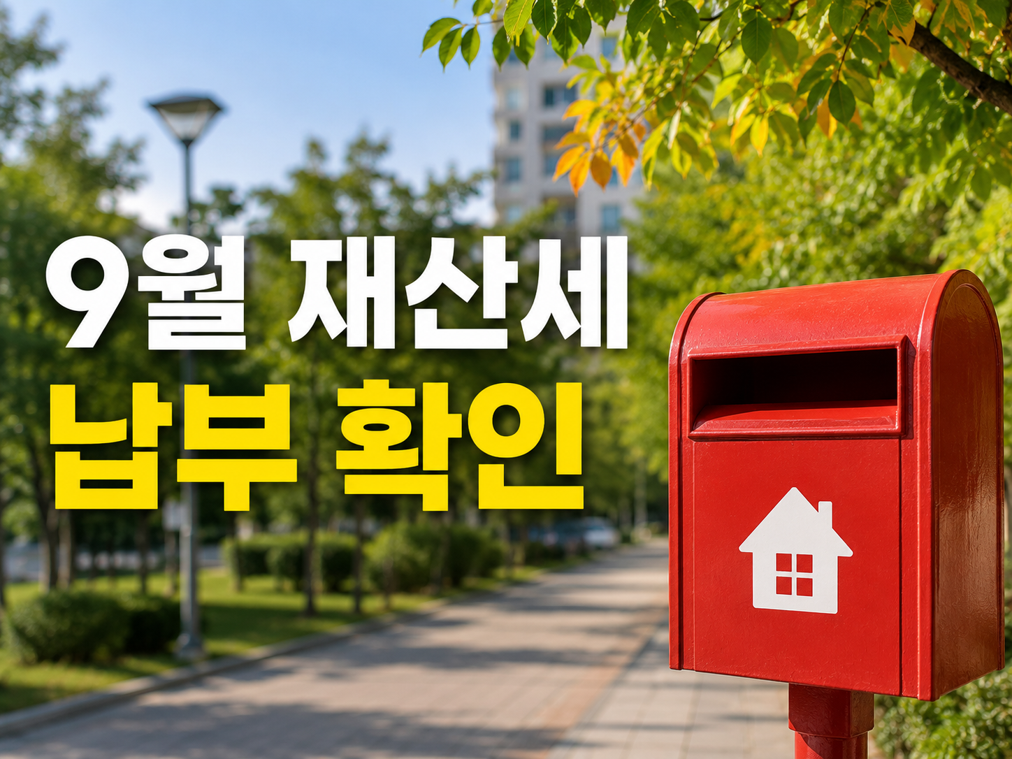 빨간 우체통과 9월 재산세 안내